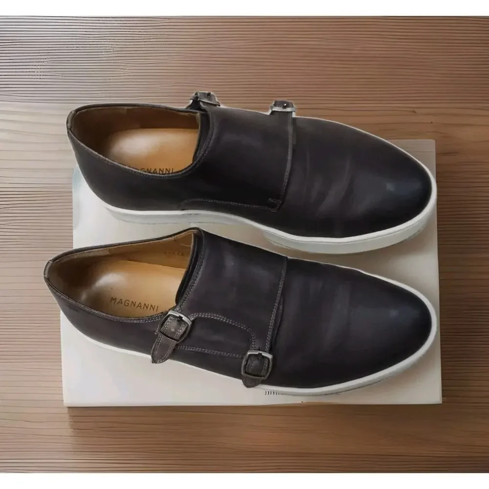 Magnanni Latham Men's Brown Leather Shoes Size 9.5